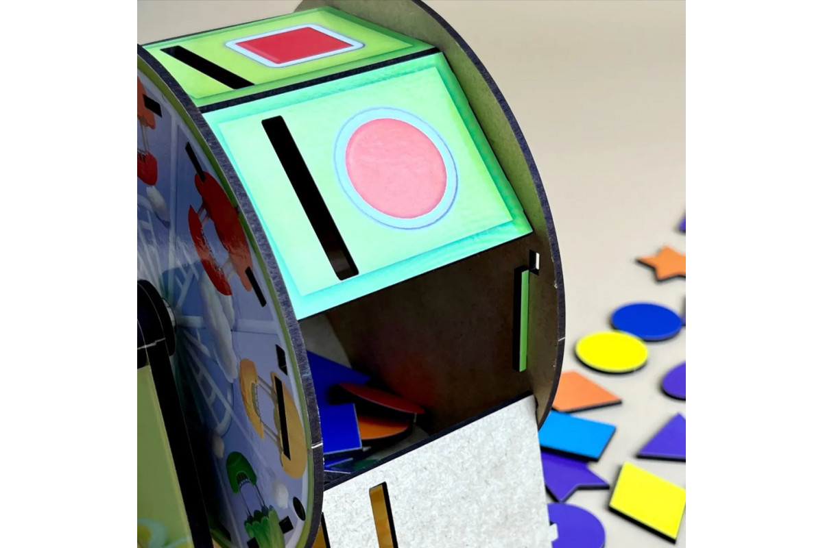 Деревянный сортер "Барабан" Ubumblebees (ПСФ135) PSF135 геометрические фигуры