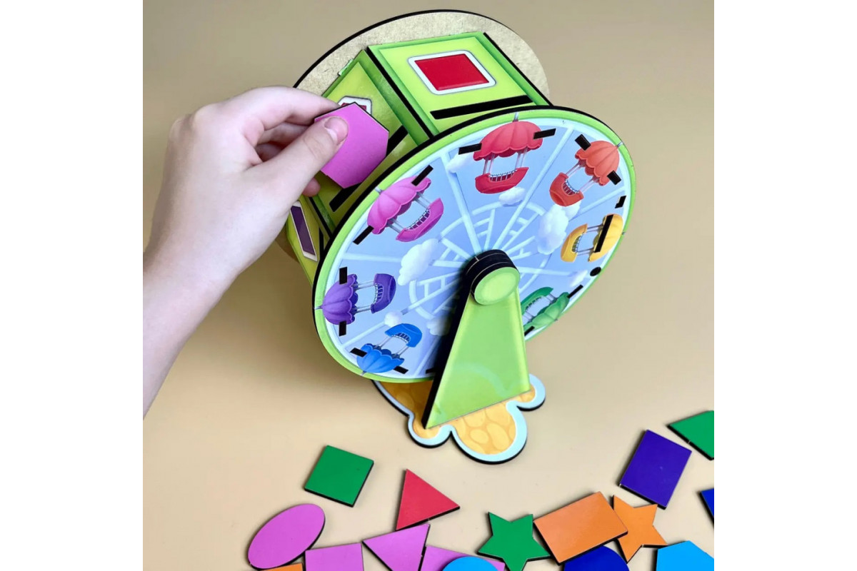 Деревянный сортер "Барабан" Ubumblebees (ПСФ135) PSF135 геометрические фигуры