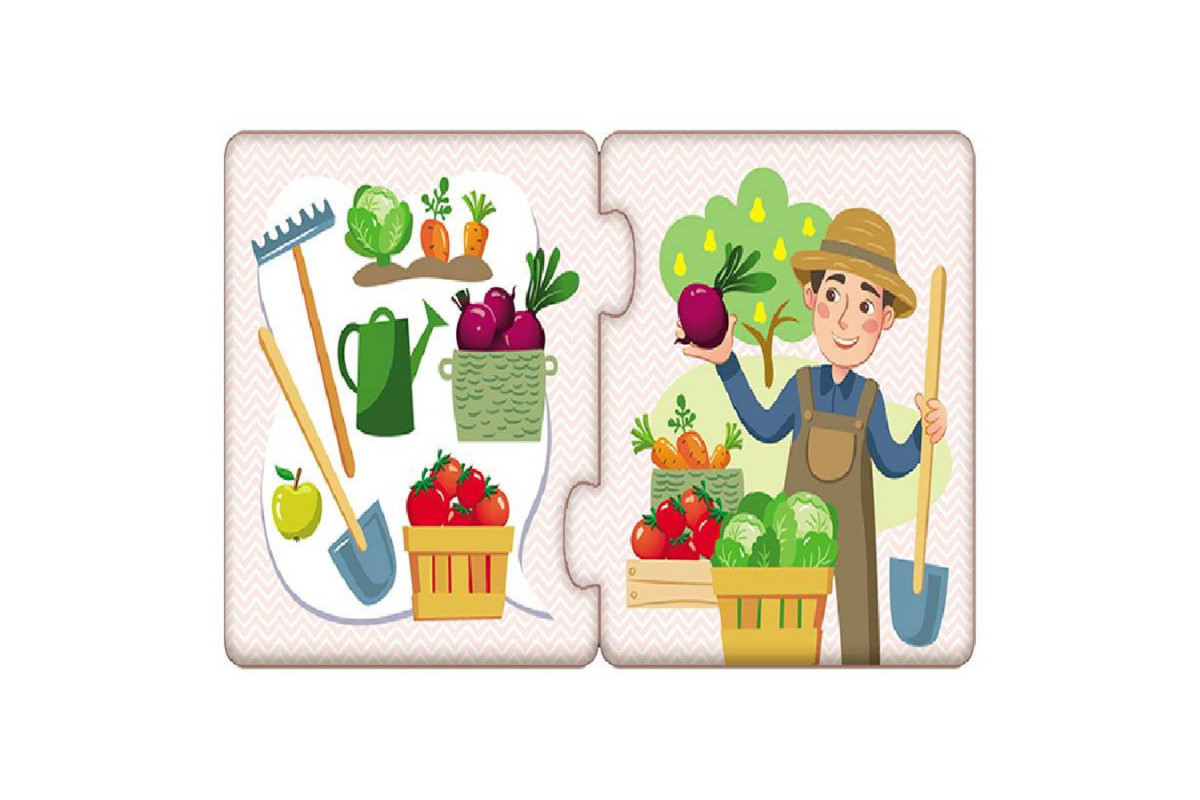 Детские пазлы-половинки "Профессии" 1214010 на укр. языке