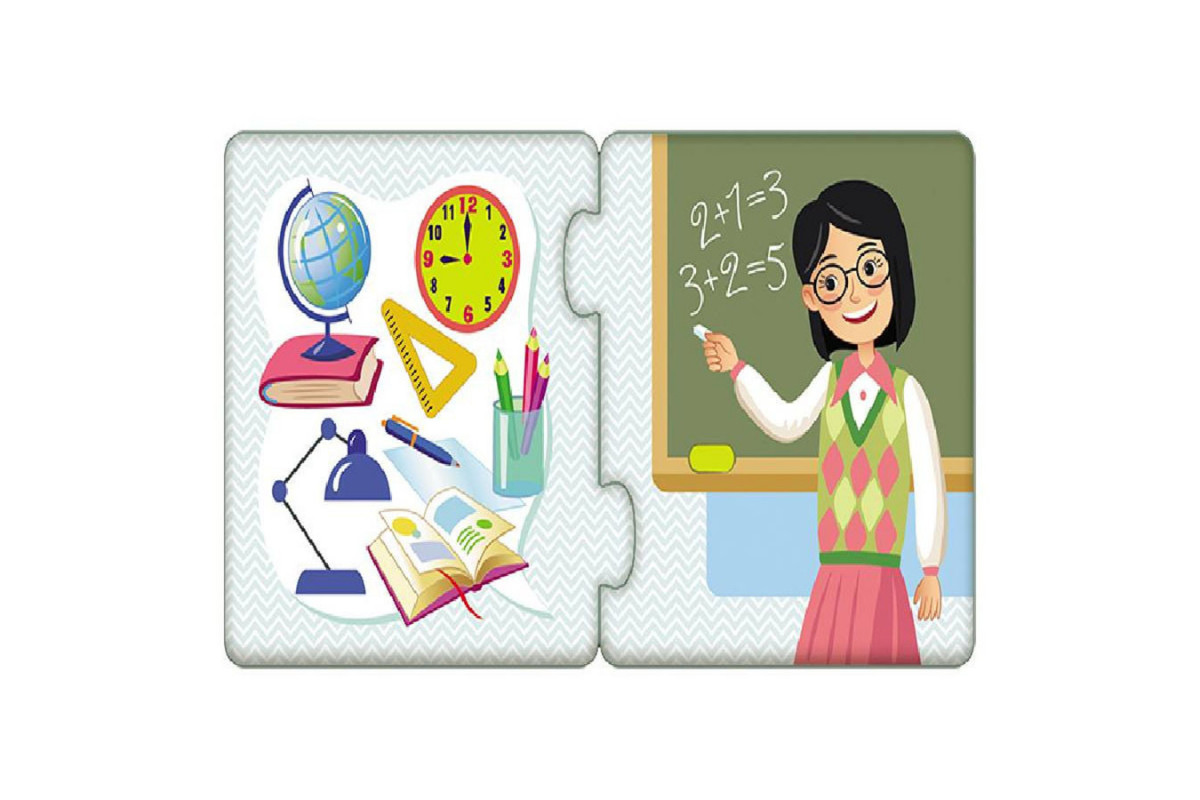 Детские пазлы-половинки "Профессии" 1214010 на укр. языке