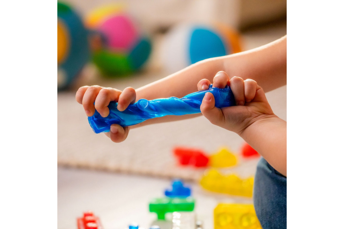 Детский сенсорный конструктор "Красный трактор" Jelly Blox 932945, 12 деталей