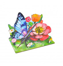 Деревянный пазл 3D "Butterfly" 68041W 55 деталей