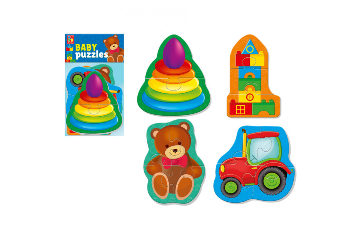 Мягкие бейби пазлы "Игрушки" VT1106-94 Укр