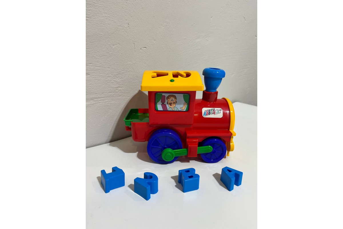 Детский сортер-паровоз "Солнышко" №1  1-015, 4 детали