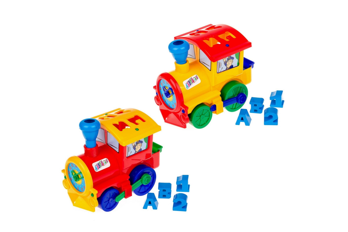 Детский сортер-паровоз "Солнышко" №1  1-015, 4 детали