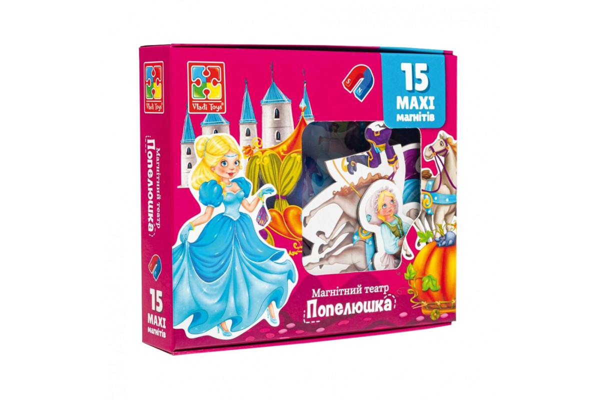 Настільна гра магнітний театр "Попелюшка" Vladi Toys VT3206-53 Укр