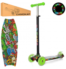 Самокат детский MAXI iTrike JR 3-055-1-WP2 с подсветкой