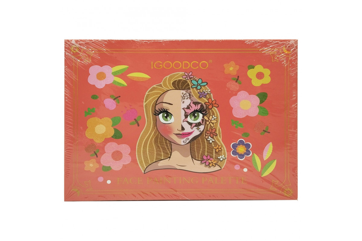 Детская косметика аквагрим IG 3002, 15 цветов, кисточка в наборе