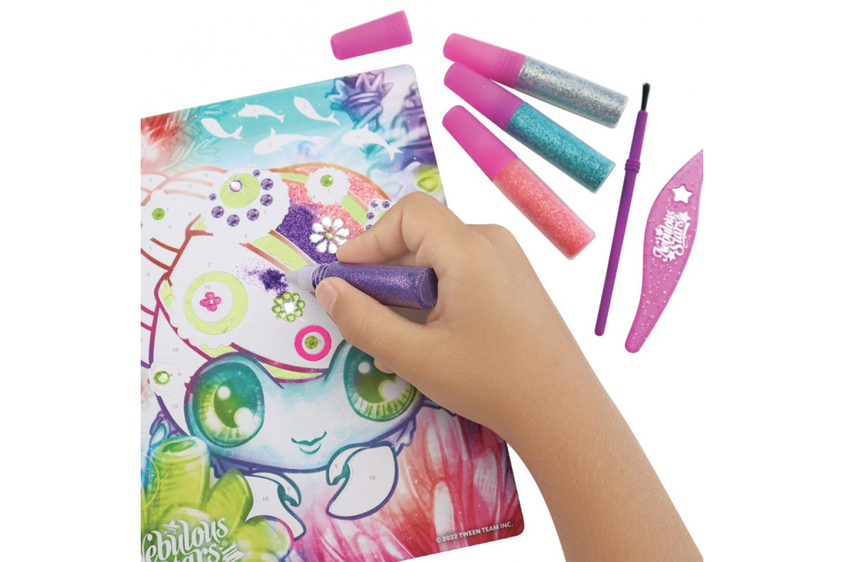 Набір для творчості Зоряні блискітки та фольга Nebulous Stars 11011, 3 шаблони