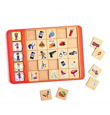 Деревянный пазл-вкладыш "Ассоциации-профессии" (ПСД073) PSD073