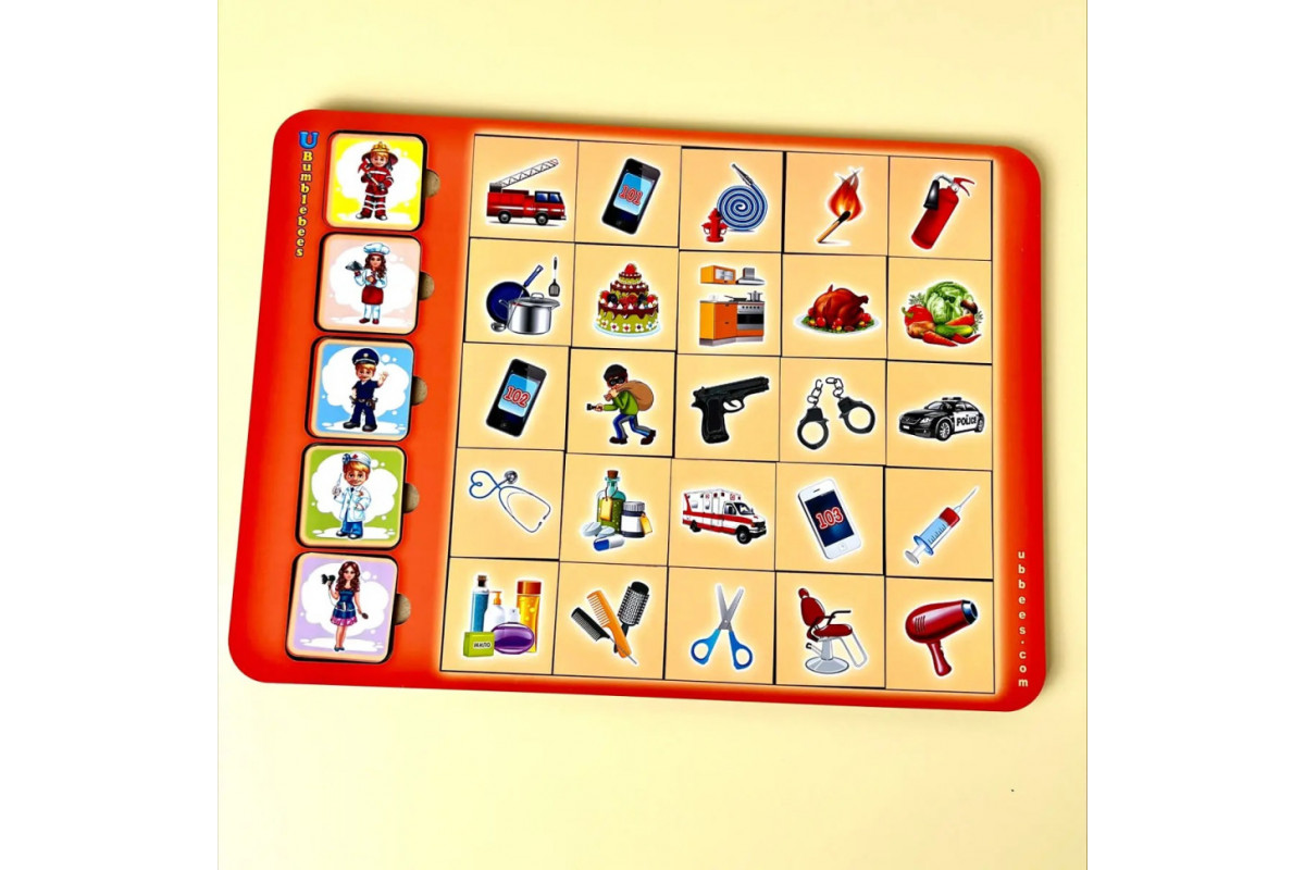 Дерев'яний пазл-вкладиш "Асоціації-професії" (ПСД073) PSD073