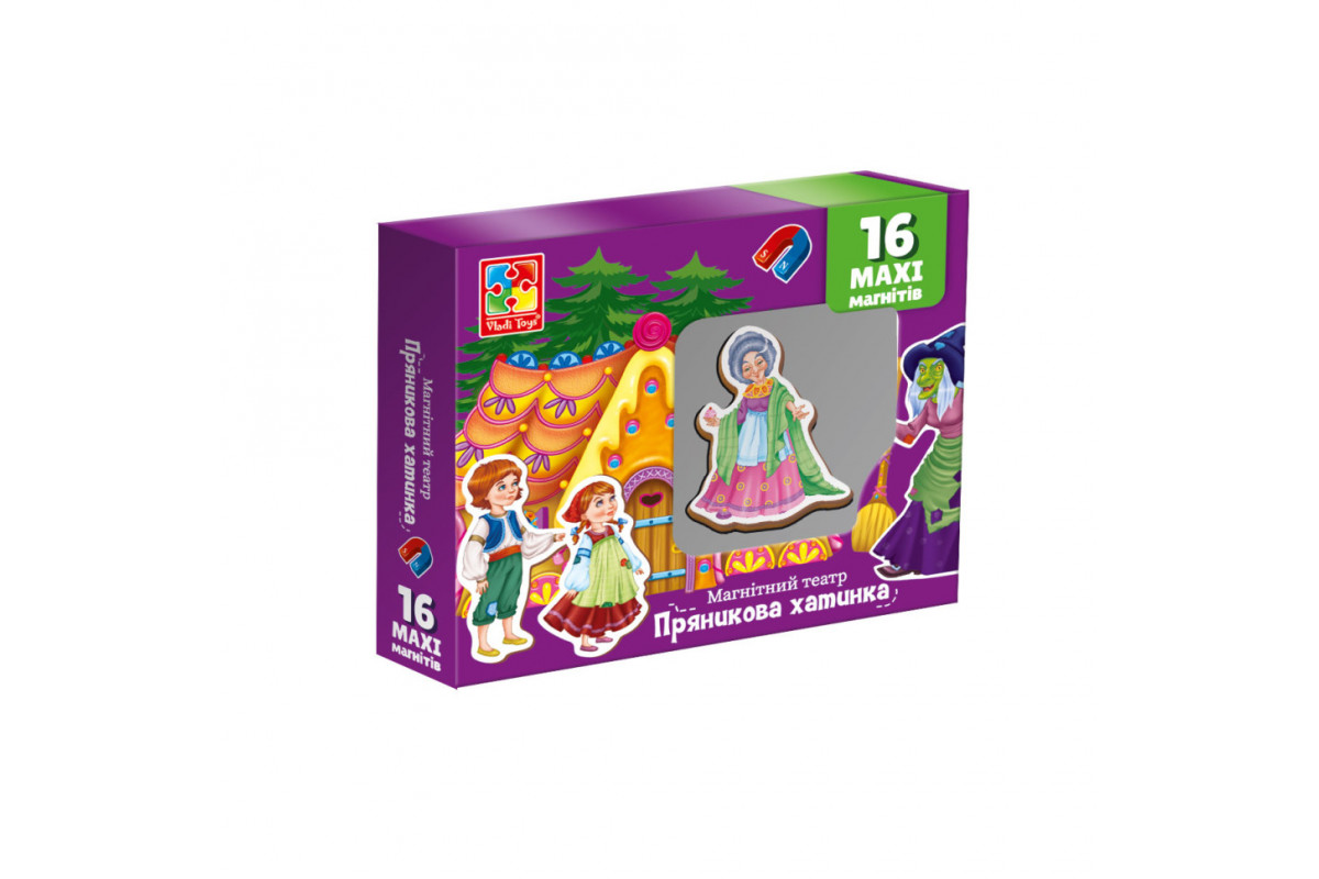 Настільна гра магнітний театр "Пряничний будиночок" Vladi Toys VT3206-54 Укр