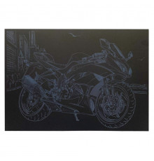 Гравюра А4 "Мотоцикл" ГрА4-11с эконом вариант в пакете 29,7х21 см