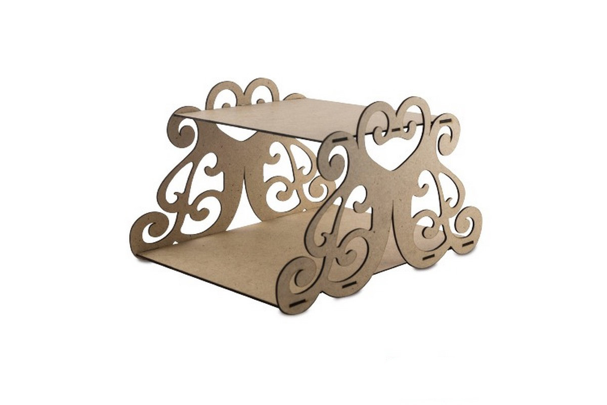 Заготовка для декорирования "Подставка для капкейков Прямоугольник Ажур" FDPO-090