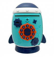 Детский банковский терминал "Ракета" MK 5401 музыка, звуки животных, ключ Бирюзовый