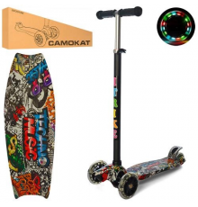 Самокат детский MAXI iTrike JR 3-055-1-WP8 с подсветкой