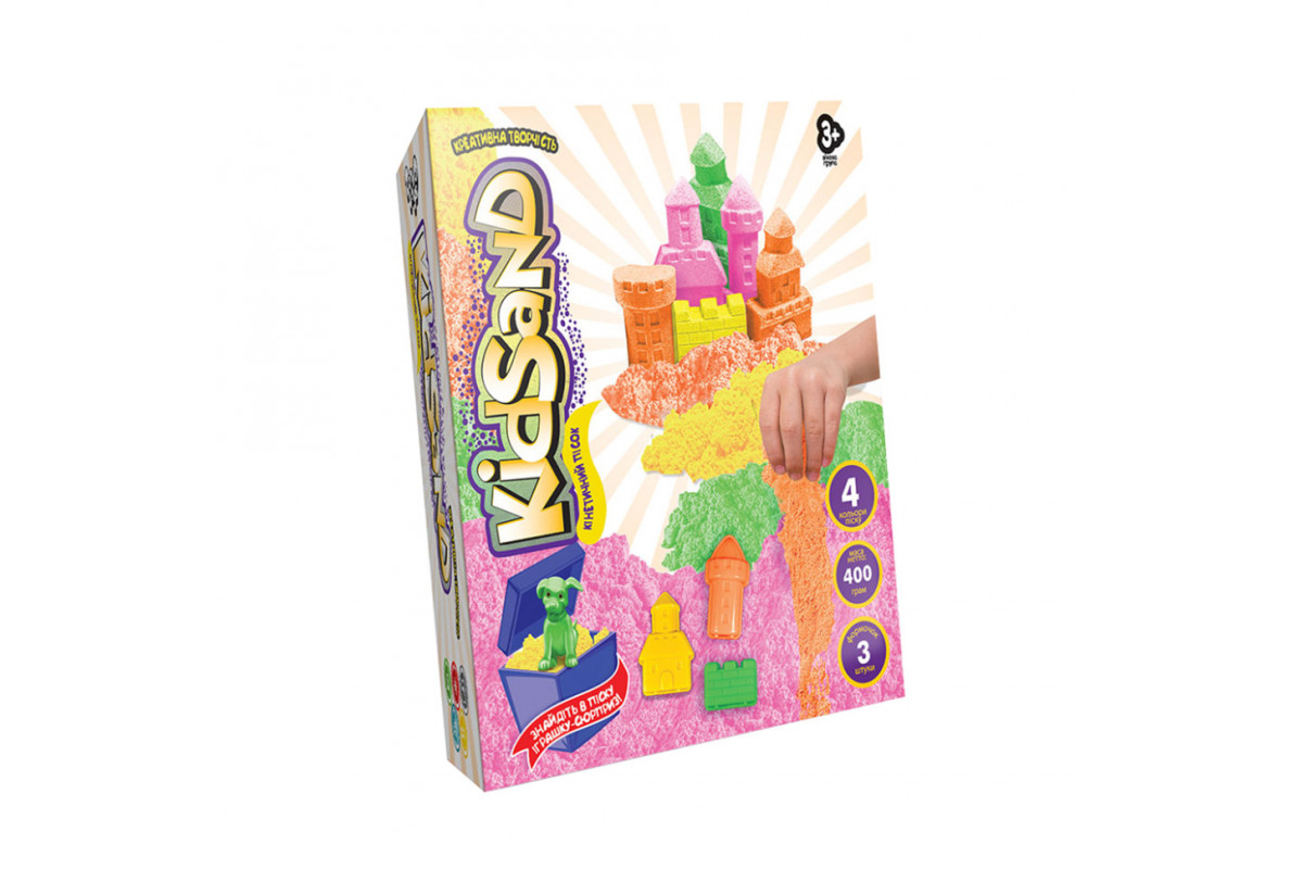 Набір креативної творчості "Кінетичний пісок "KidSand" KS-04-02U коробка 400 г