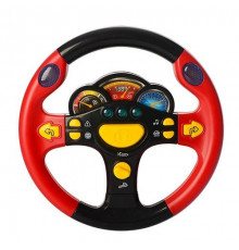 Детский автотренажер "Я тоже рулю" 7737 музыкальный Красный