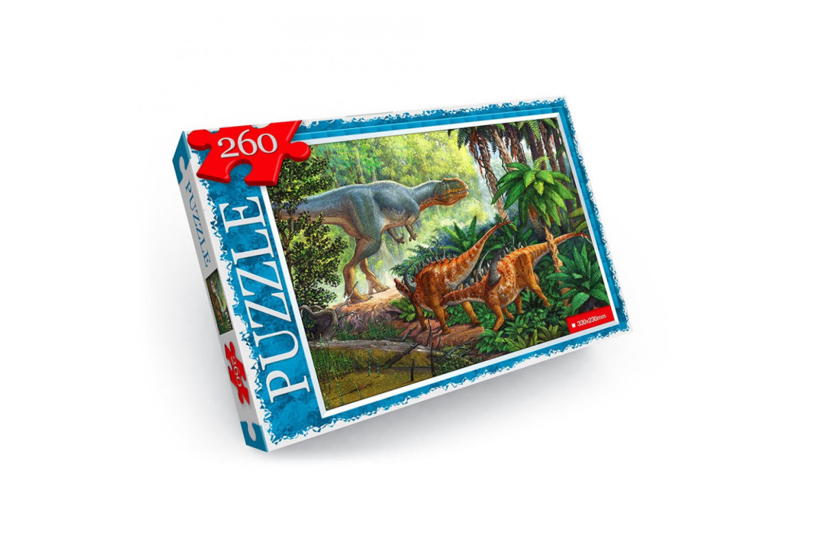 Пазли дитячі "Динозаври" C260-12-03, 260 елементів