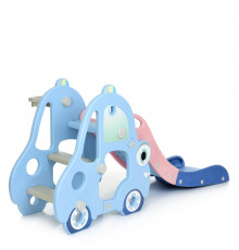 Детская горка L-CC01-4 пластик, с баскетбольным кольцом