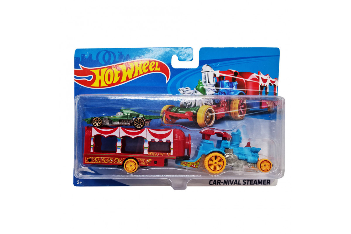 Детский игровой набор машинок T-K937-1(Green-2) с трейлером