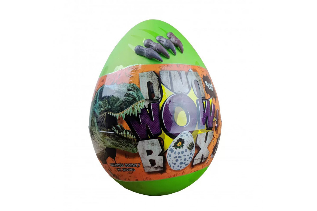 Детский набор для творчества в яйце "Dino WOW Box" DWB-01-01U, 20 предметов Зелёный