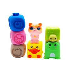 Игрушка для купания SCA97-2C животные и фигуры 7шт, брызгалка