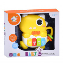 Детское пианино "Динозаврик" 503-21 звуки животных 15 см, музыка