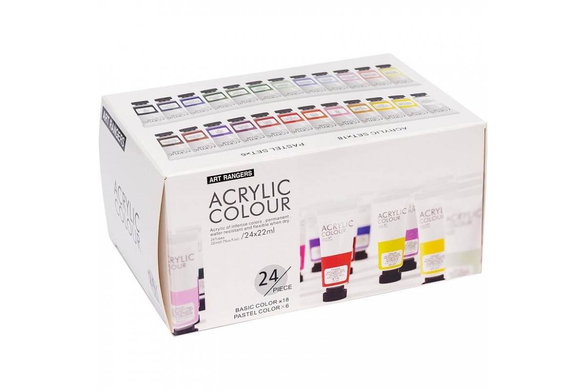 Набор акриловых красок "Art Ranger" PA32.24022.A, 24 цвета