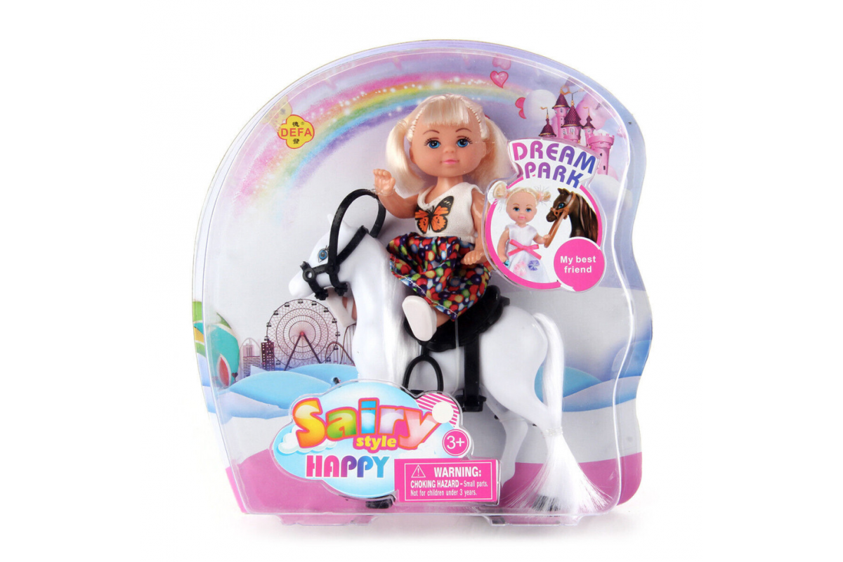 Лялька типу Барбі малятко на поні DEFA 8410, 3 види  Білий