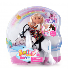 Кукла типа Барби малышка на пони DEFA 8410 3 вида Белый