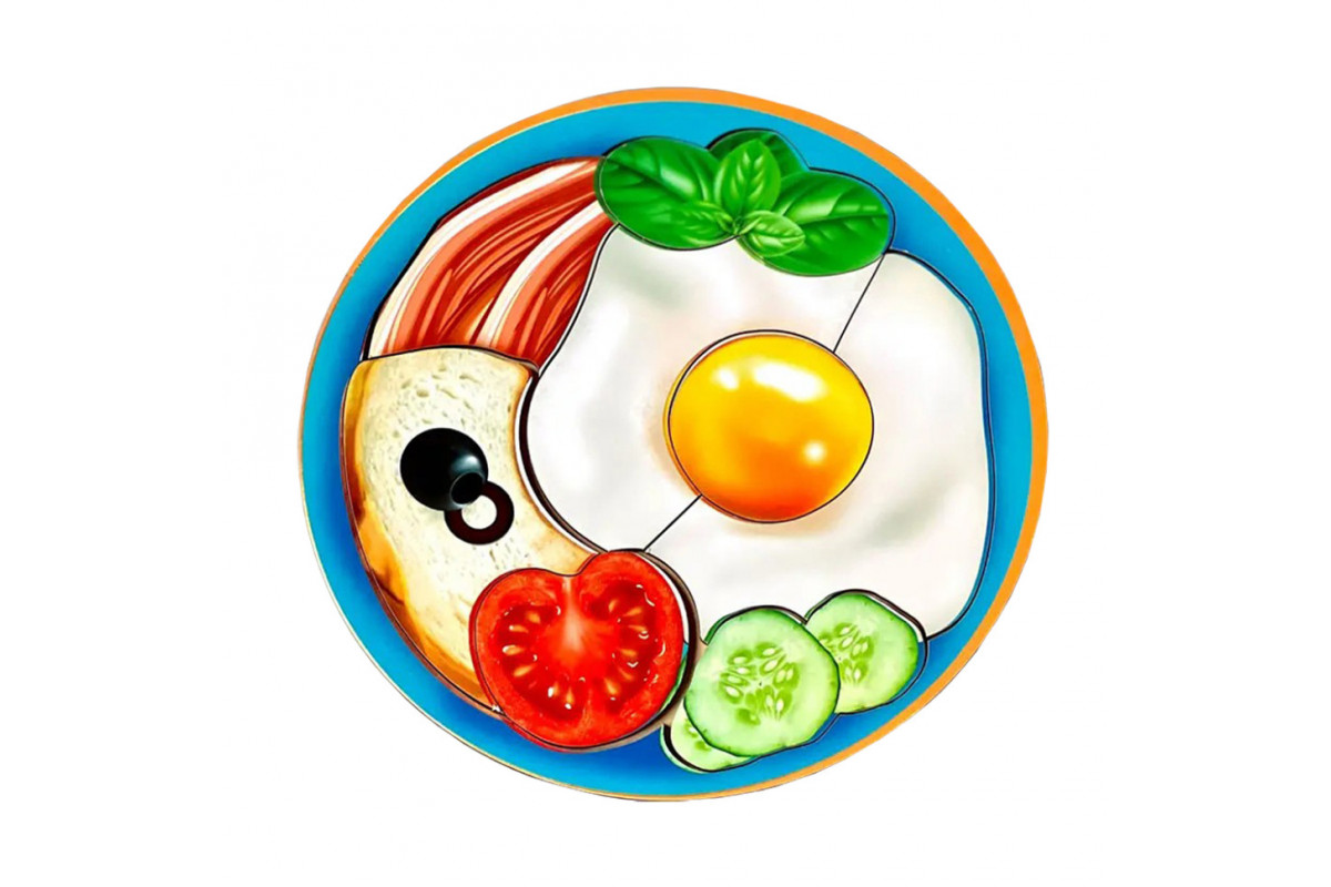 Дерев'яний пазл-сортер "Сніданок" (ПСД137) PSD137