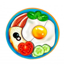 Деревянный пазл-сортер "Завтрак" (ПСД137) PSD137