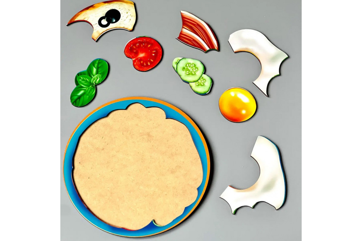 Дерев'яний пазл-сортер "Сніданок" (ПСД137) PSD137