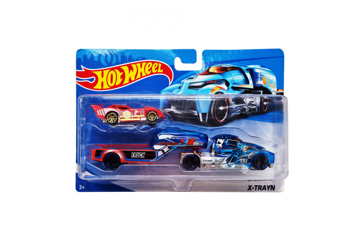 Детский игровой набор машинок T-K937-1(Red-1) с трейлером