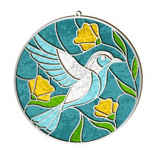 Набор для витражной живописи по номерам "Весна прилетела" FDSGK-008