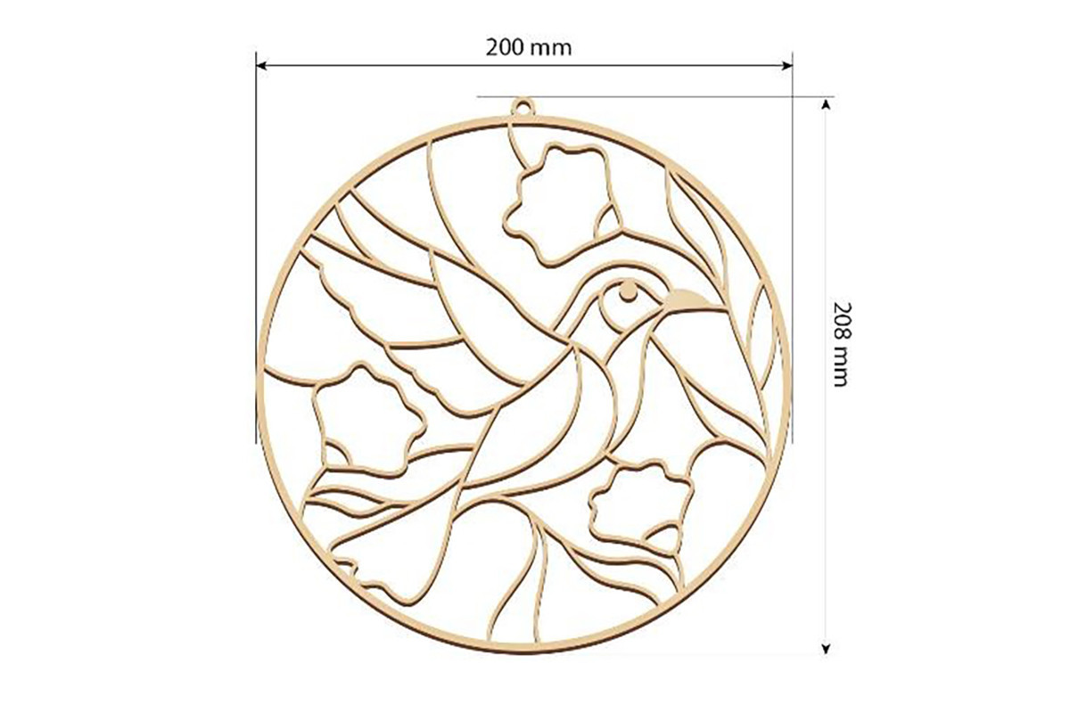 Набор для витражной живописи по номерам "Весна прилетела" FDSGK-008