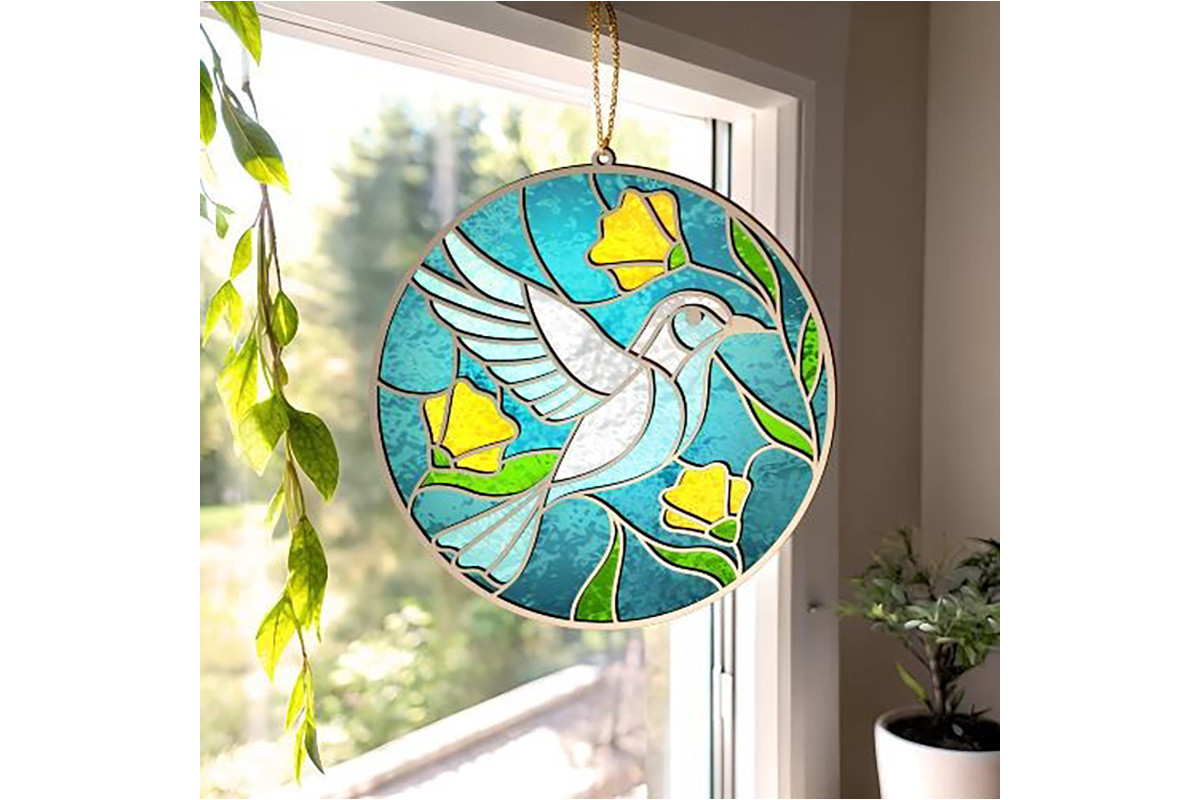 Набор для витражной живописи по номерам "Весна прилетела" FDSGK-008