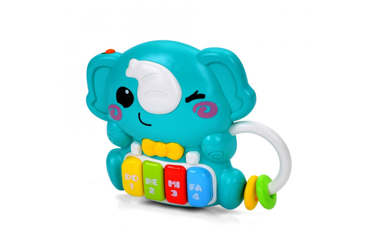 Детское пианино "Слоник" 503-20 звуки животных 15 см, музыка
