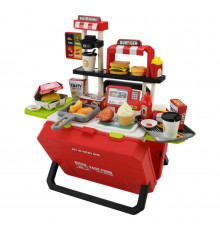 Детская игрушечная кухня "Фаст-фуд" 668-159/160(Red) с аксессуарами