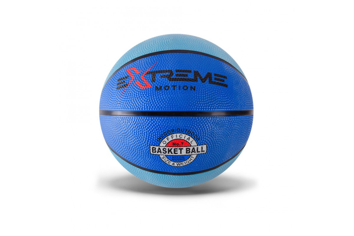 Мяч баскетбольный Extreme Motion BB1485 № 7, 520 грамм Голубой