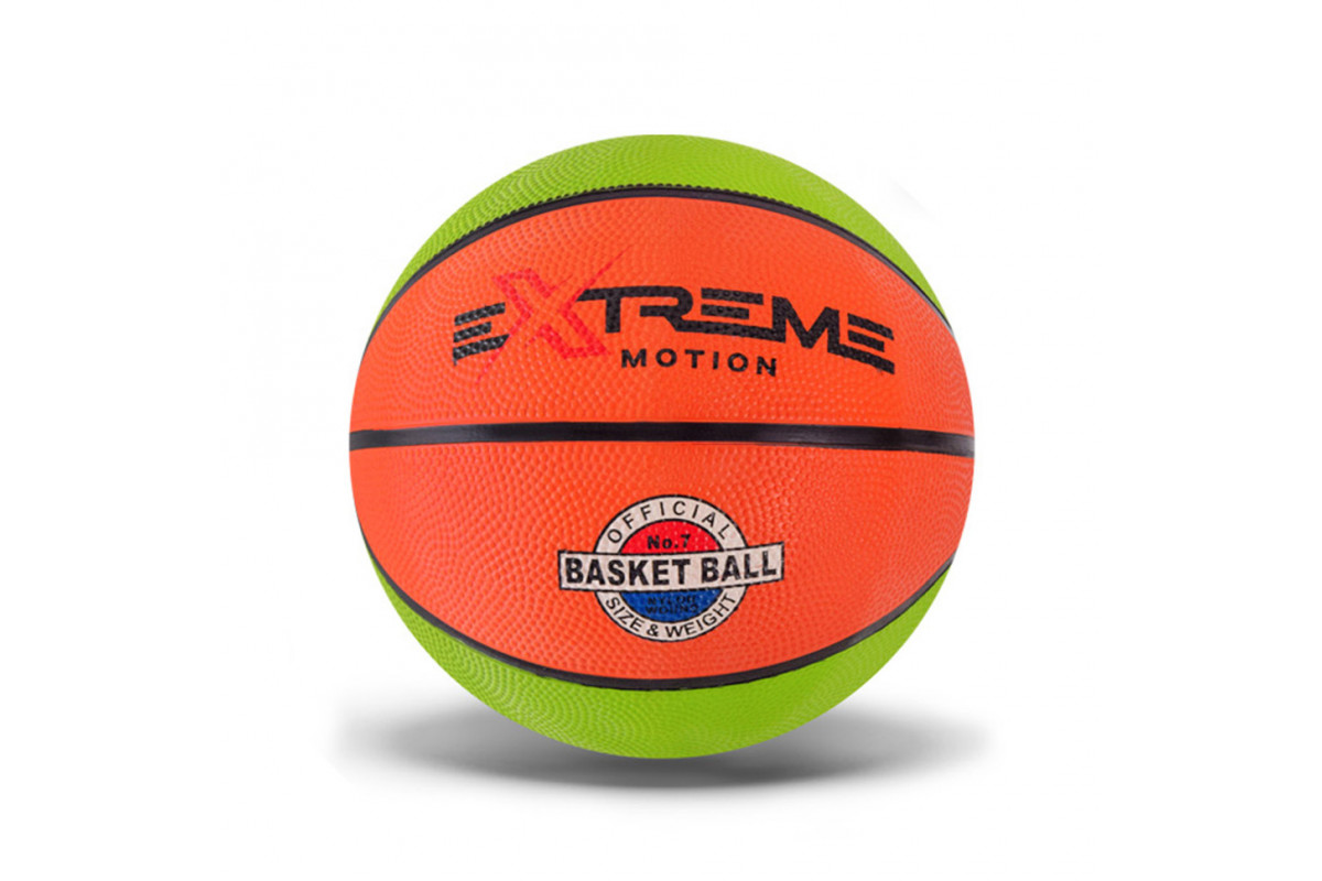 Мяч баскетбольный Extreme Motion BB1485 № 7, 520 грамм Зелено-коричневый