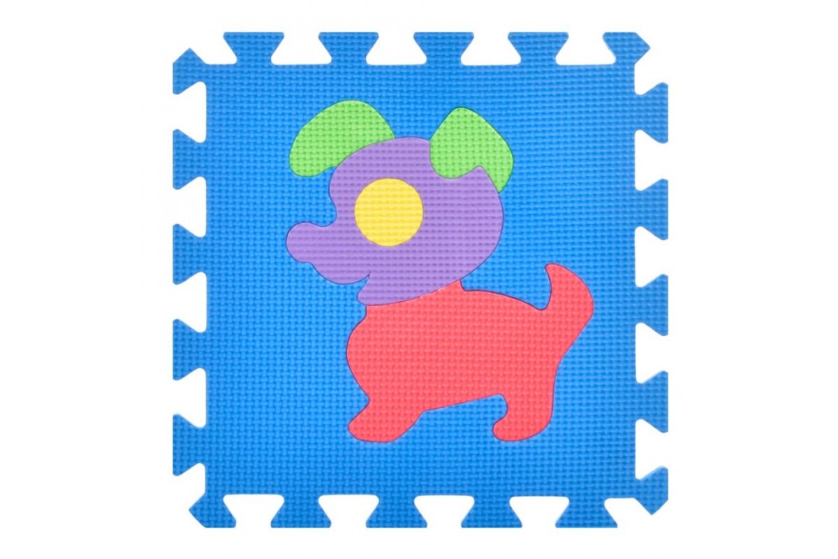 Детский коврик Мозаика "Животные" M 0376-1, 10 деталей, EVA, 30х30 см