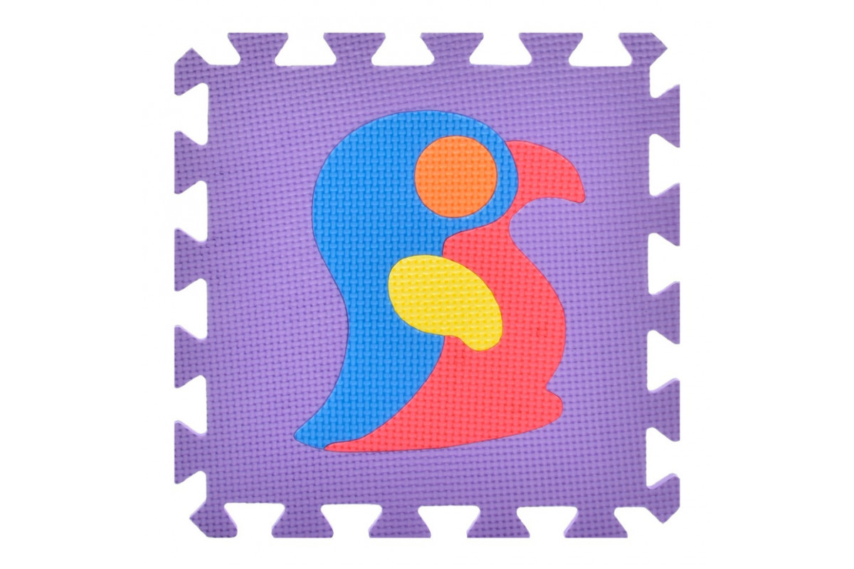 Детский коврик Мозаика "Животные" M 0376-1, 10 деталей, EVA, 30х30 см