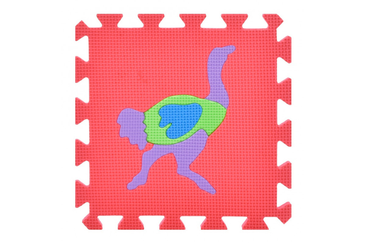 Детский коврик Мозаика "Животные" M 0376-1, 10 деталей, EVA, 30х30 см