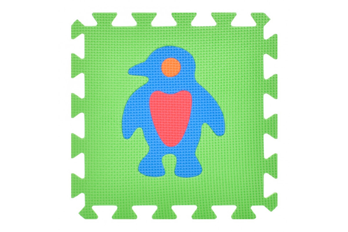 Детский коврик Мозаика "Животные" M 0376-1, 10 деталей, EVA, 30х30 см