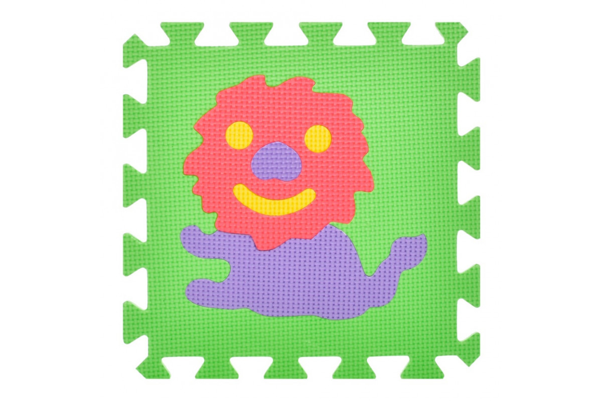 Детский коврик Мозаика "Животные" M 0376-1, 10 деталей, EVA, 30х30 см