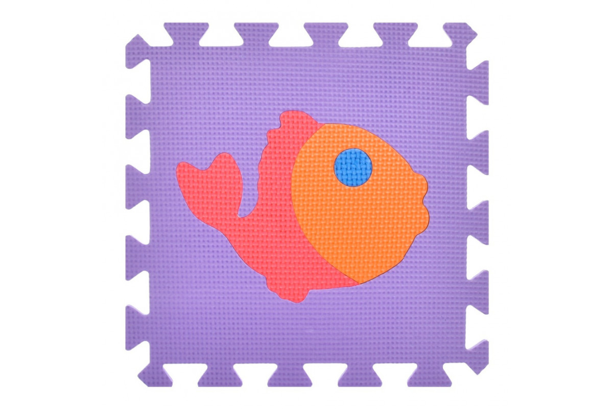 Детский коврик Мозаика "Животные" M 0376-1, 10 деталей, EVA, 30х30 см