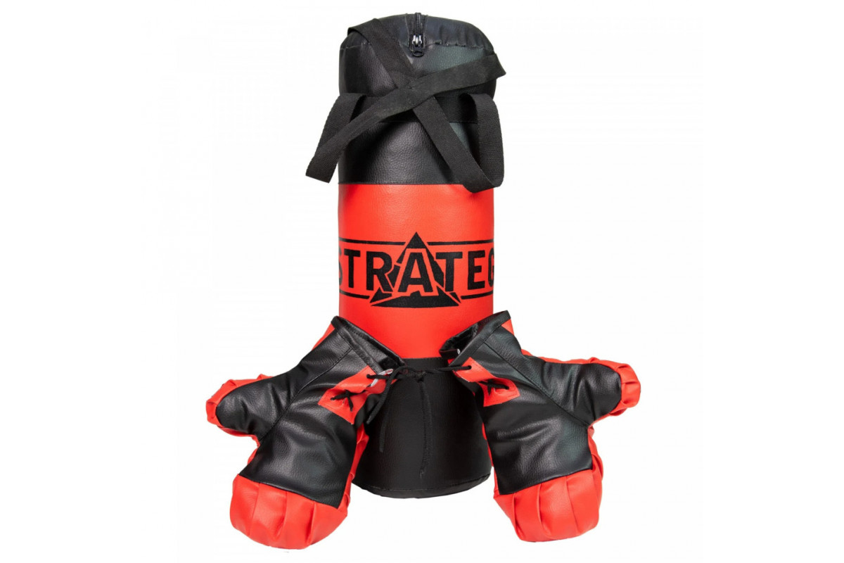 Боксерський набір "Червоно-чорний" Strateg 2075ST Середній