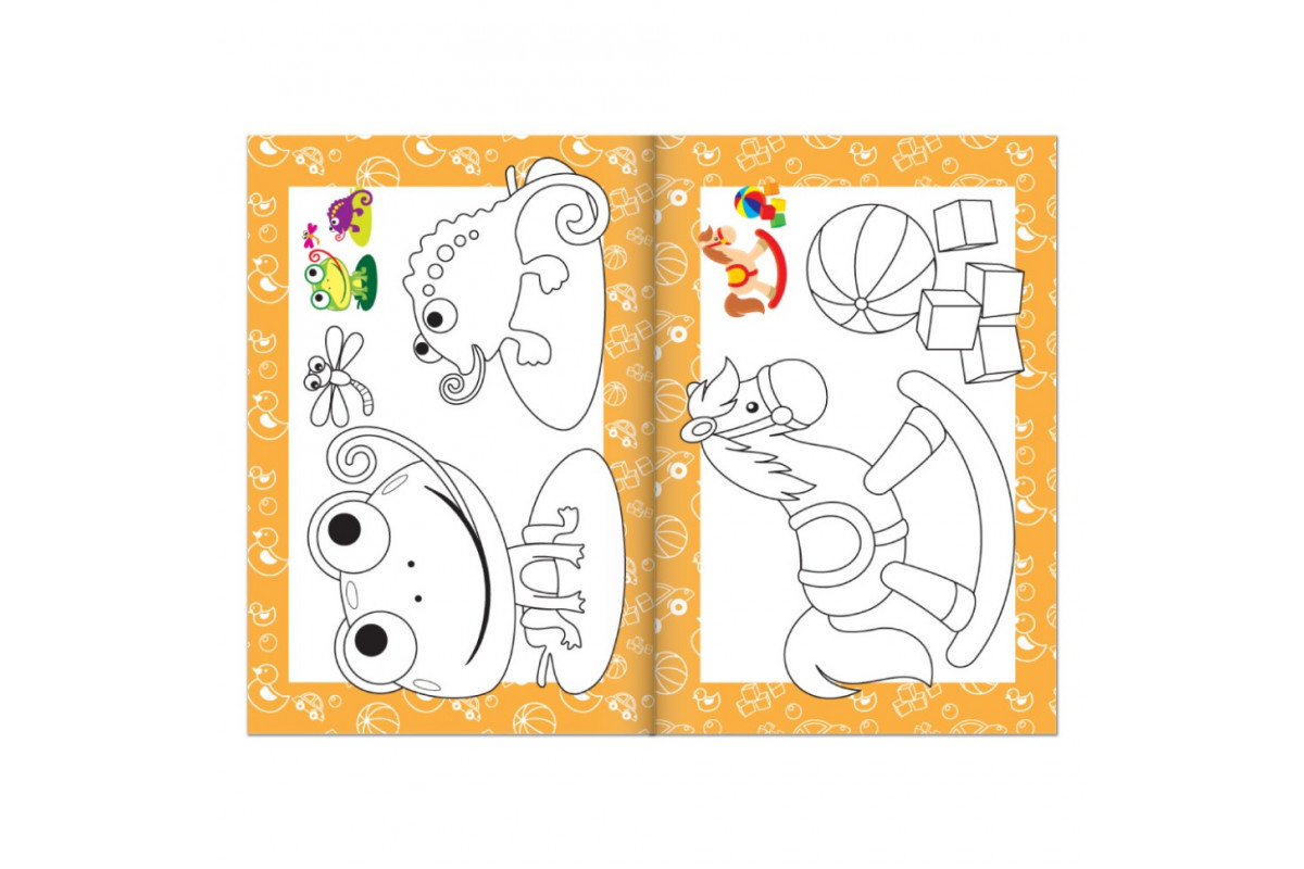 Книжка розмальовка "Картинки для малят" РМ-48-39 с цветными подсказками